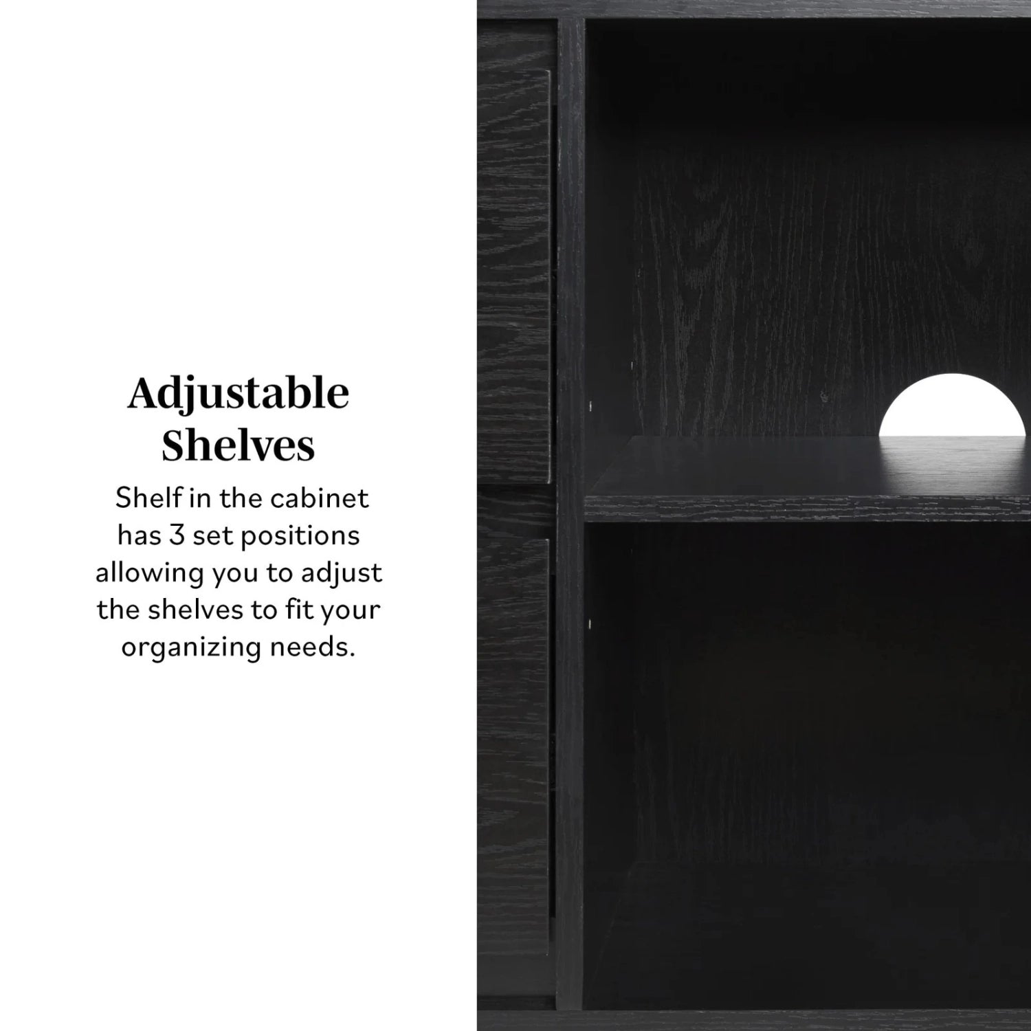 Black minimalist sideboard