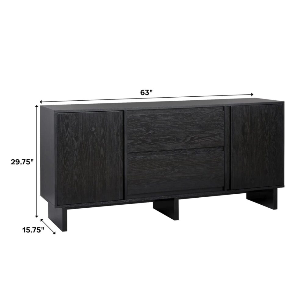 Black minimalist sideboard