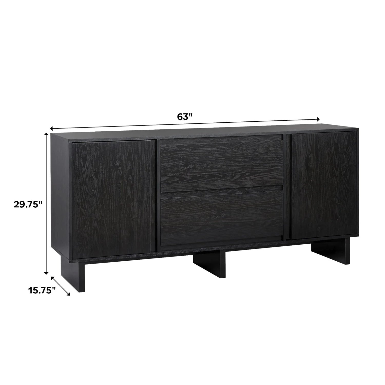 Black minimalist sideboard