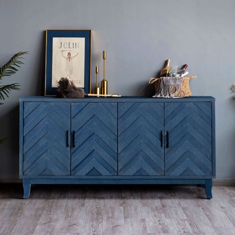 Antique vintage navy blue