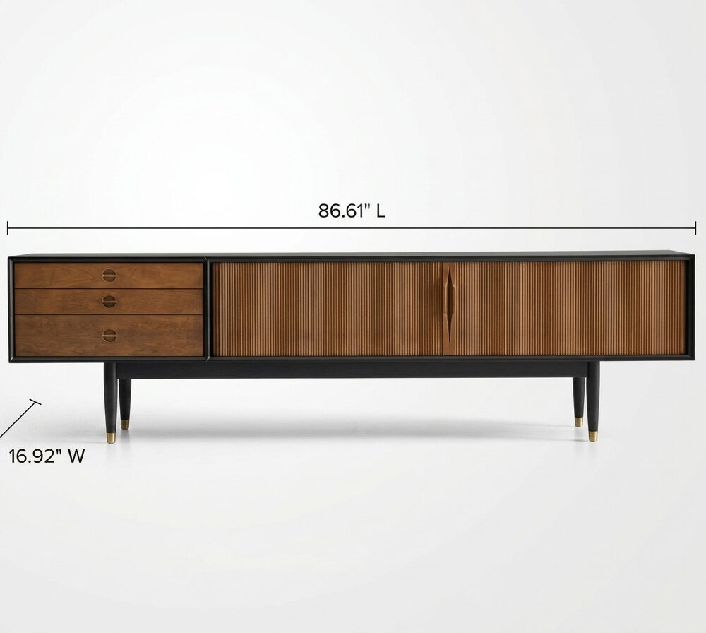 The Retro Walnut TV Stand
