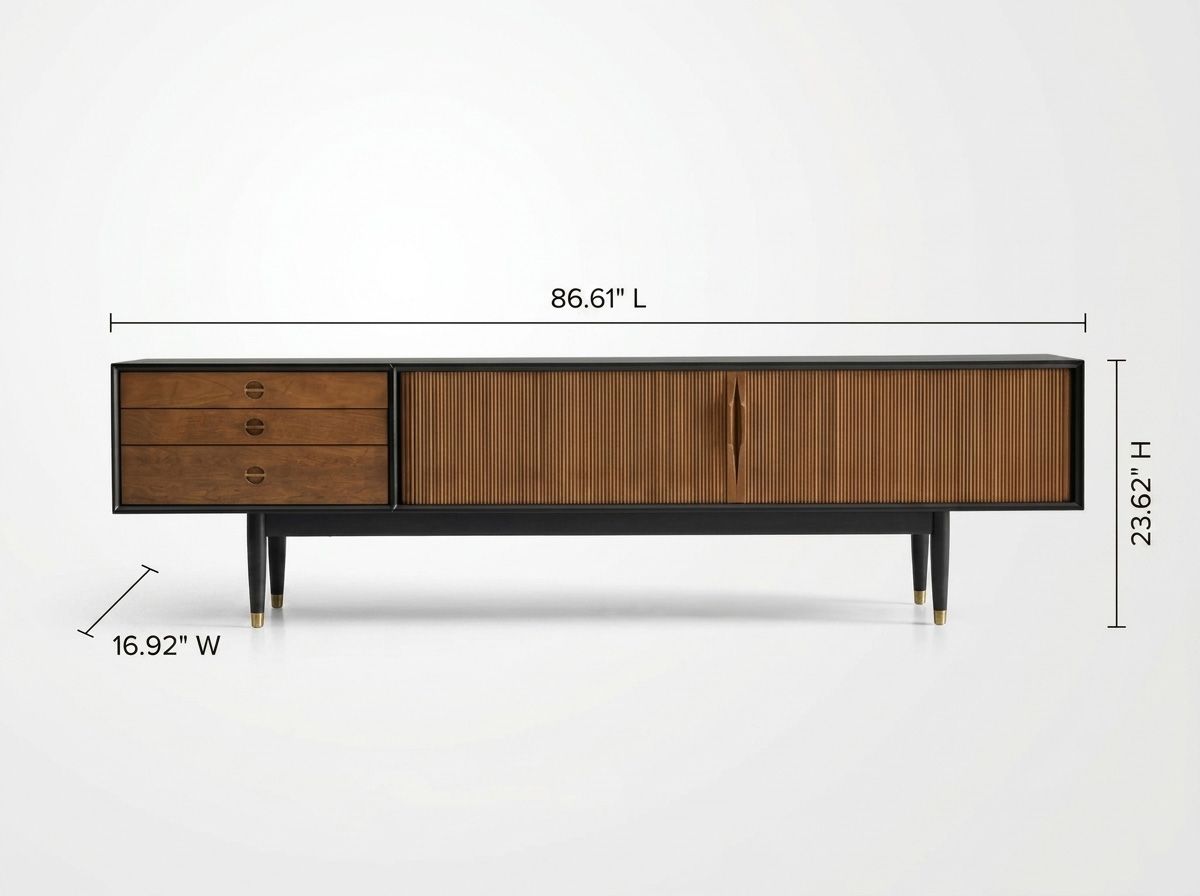 The Retro Walnut TV Stand