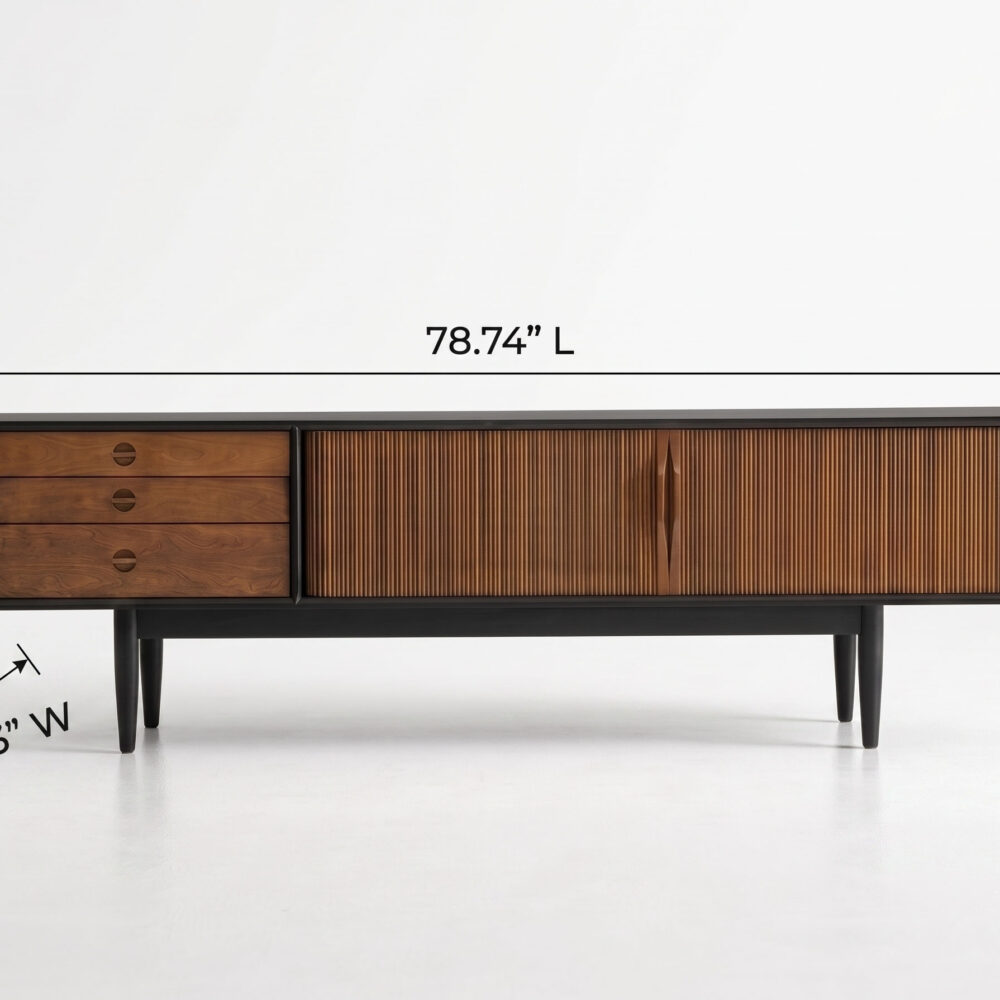 The Retro Walnut TV Stand