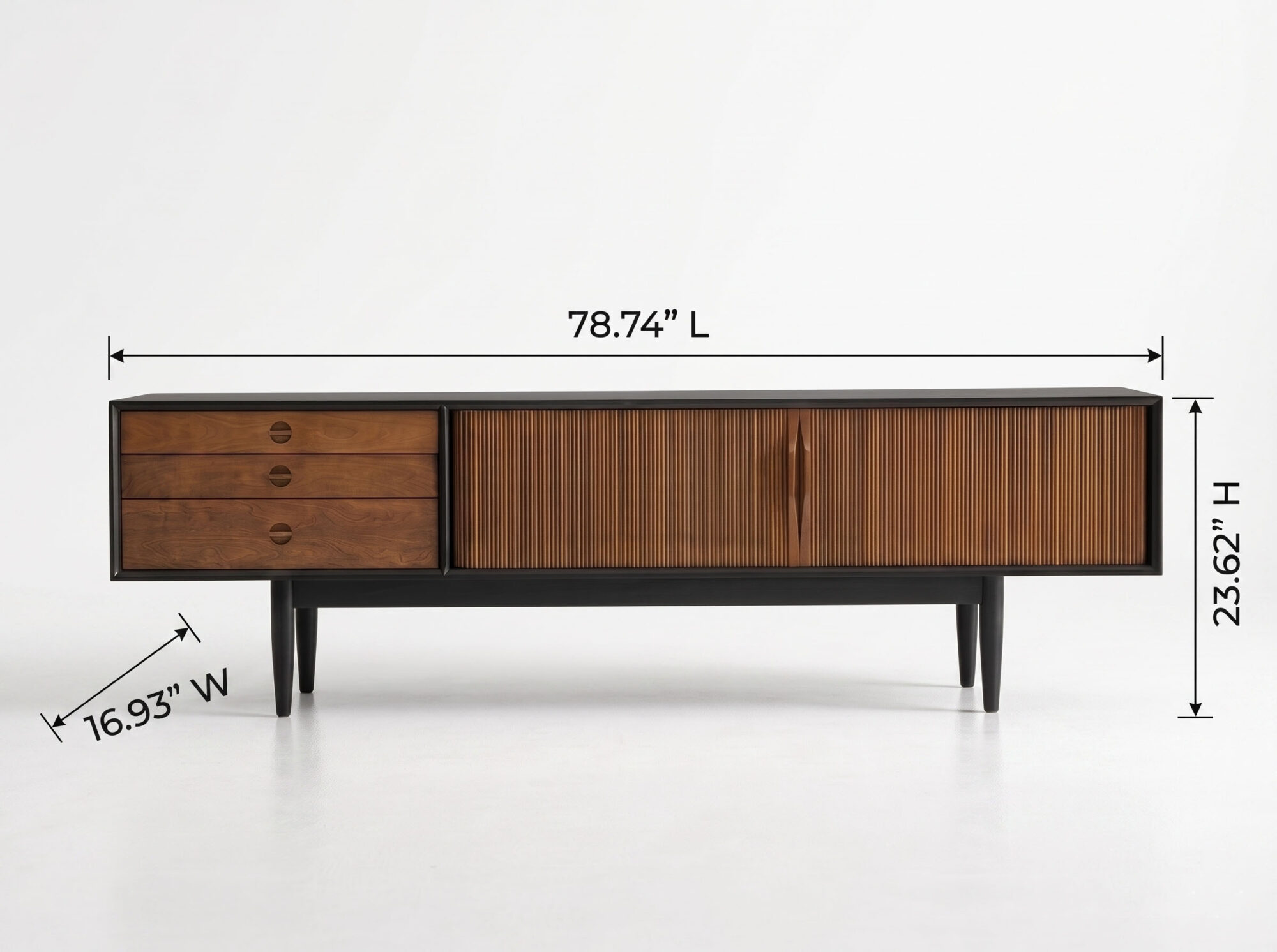 The Retro Walnut TV Stand