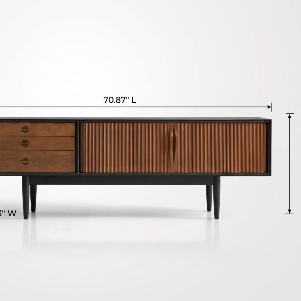 The Retro Walnut TV Stand