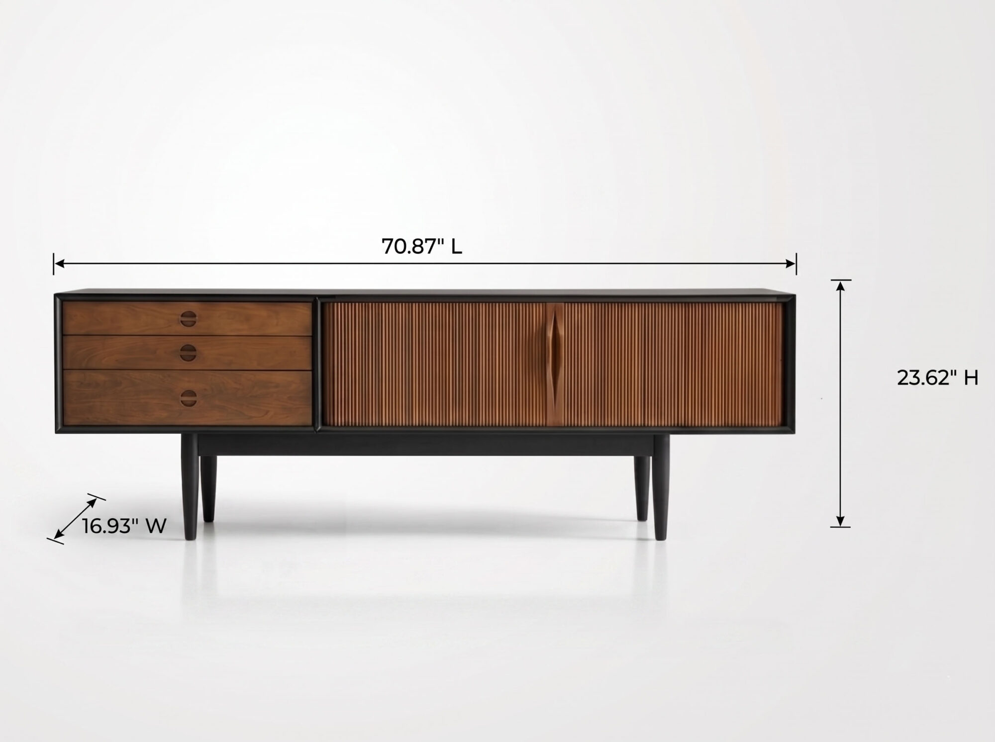 The Retro Walnut TV Stand