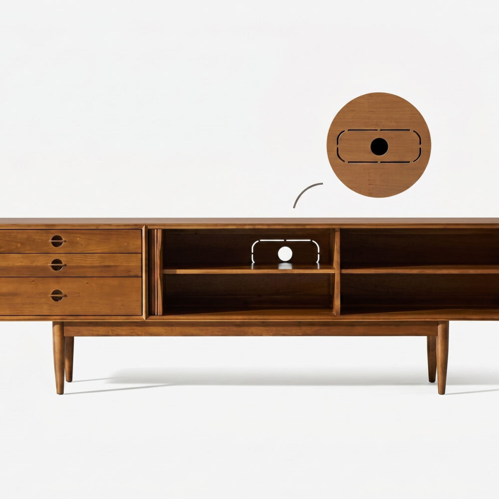 The Retro Walnut TV Stand