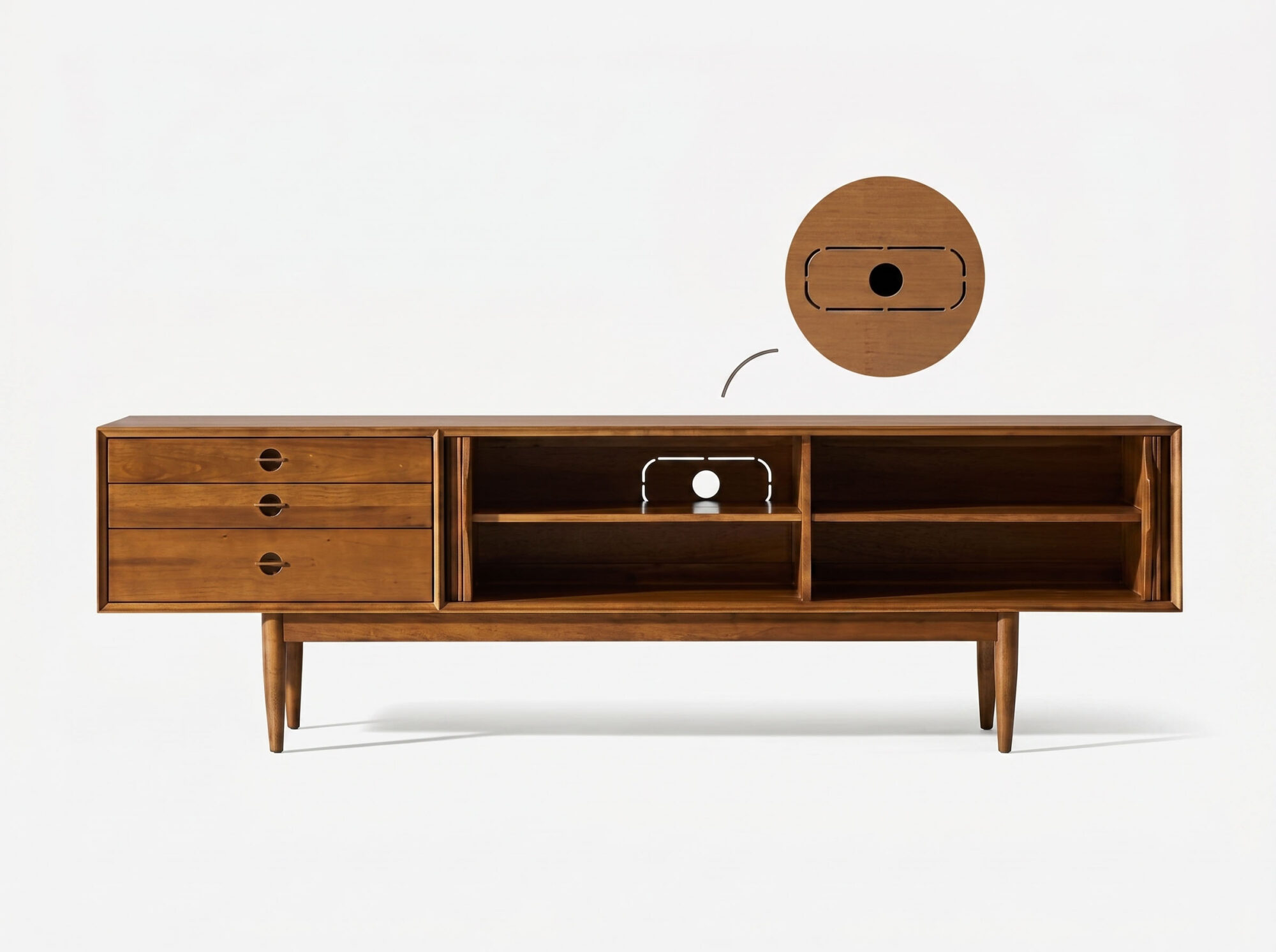 The Retro Walnut TV Stand