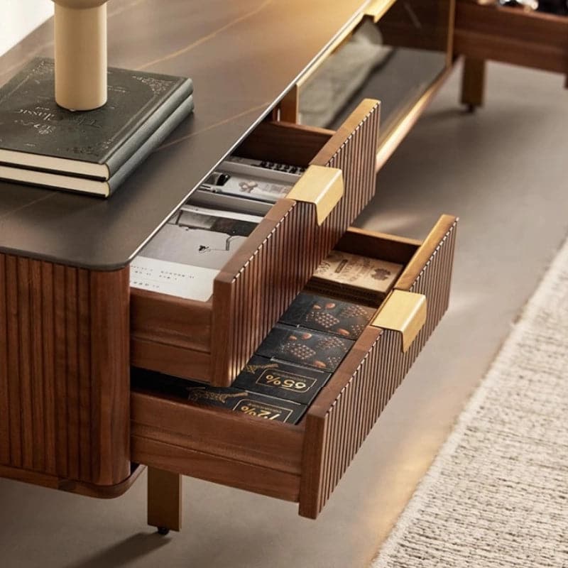 Modern-Walnut-TV-Stand-with-Glass-Door-Storage-Drawers-and-Stainless-Steel-Legs_2.jpg Modern walnut
