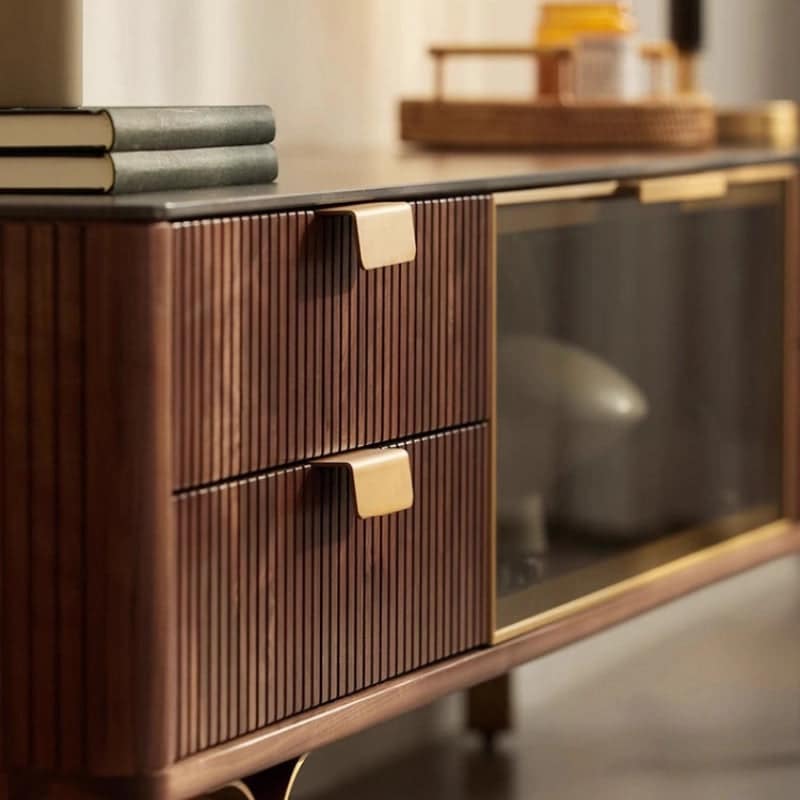 Modern-Walnut-TV-Stand-with-Glass-Door-Storage-Drawers-and-Stainless-Steel-Legs_4.jpg Modern walnut TV