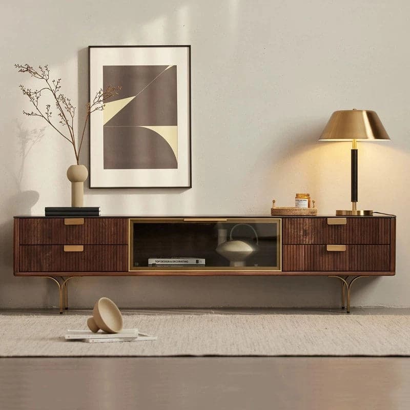 Modern walnut TV