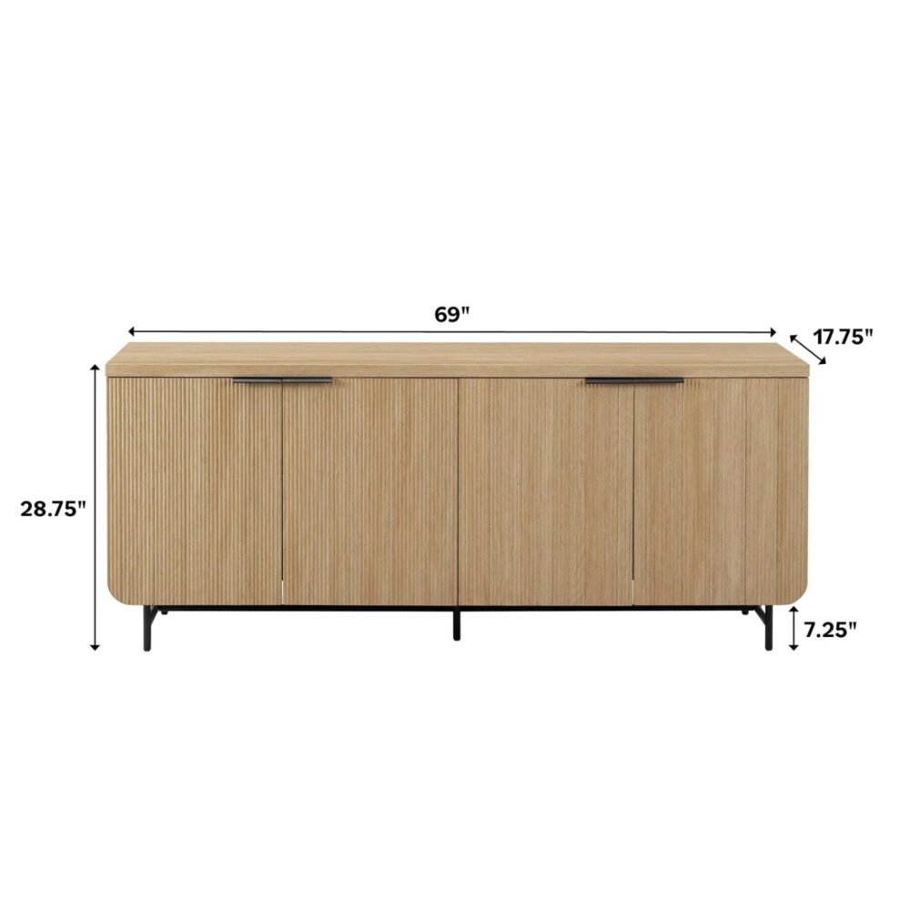Modern fluted sideboard
