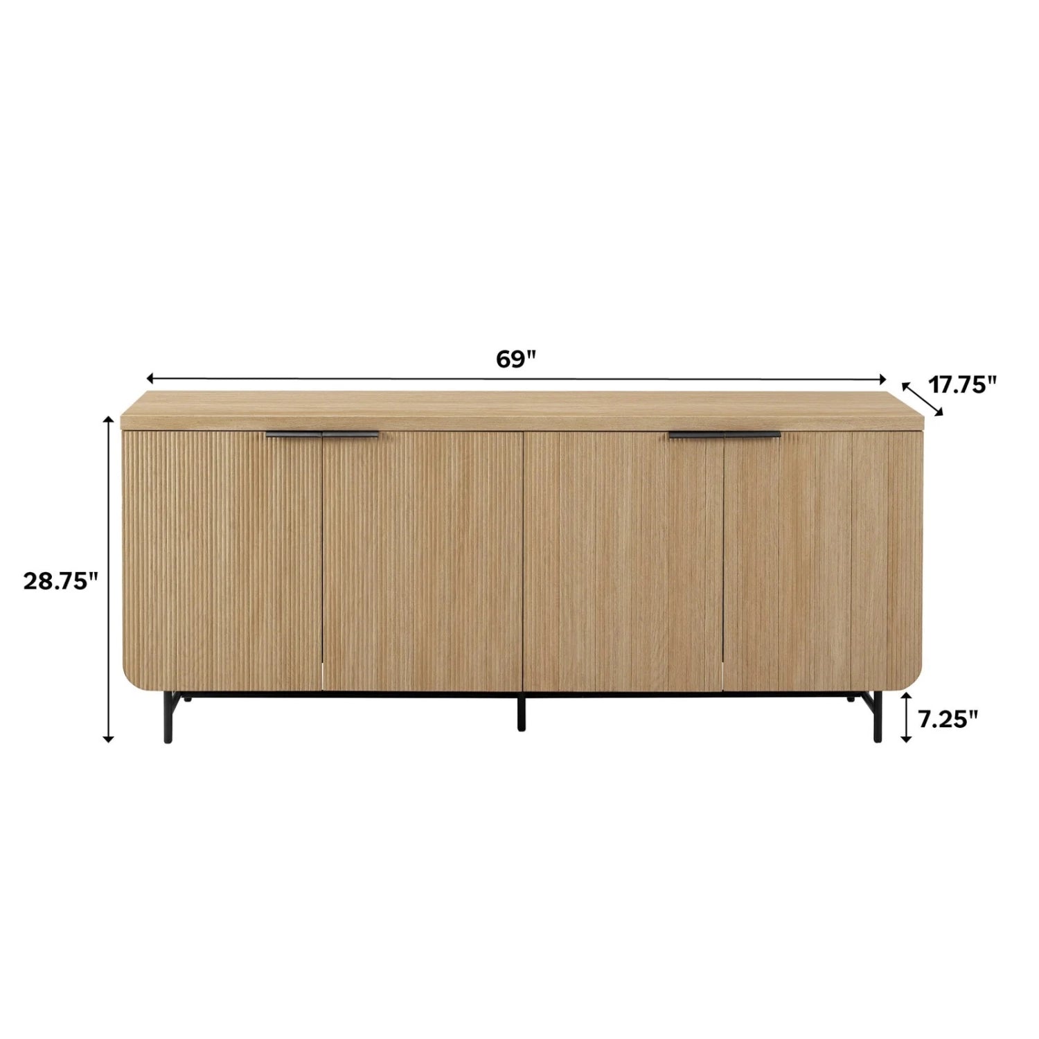 Modern fluted sideboard