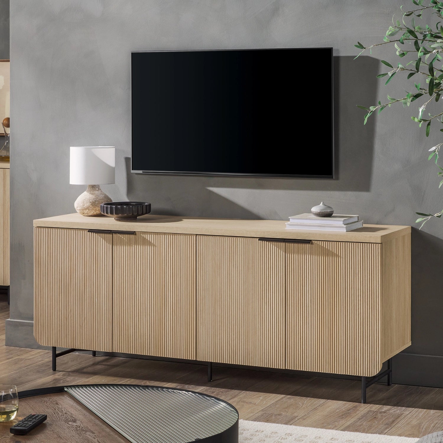 Modern fluted sideboard