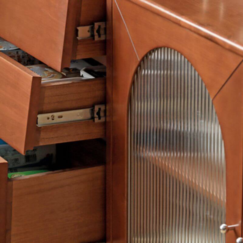 ModernBrownWoodenSideboardwithMetalbase-4.jpg Modern brown wooden sideboard