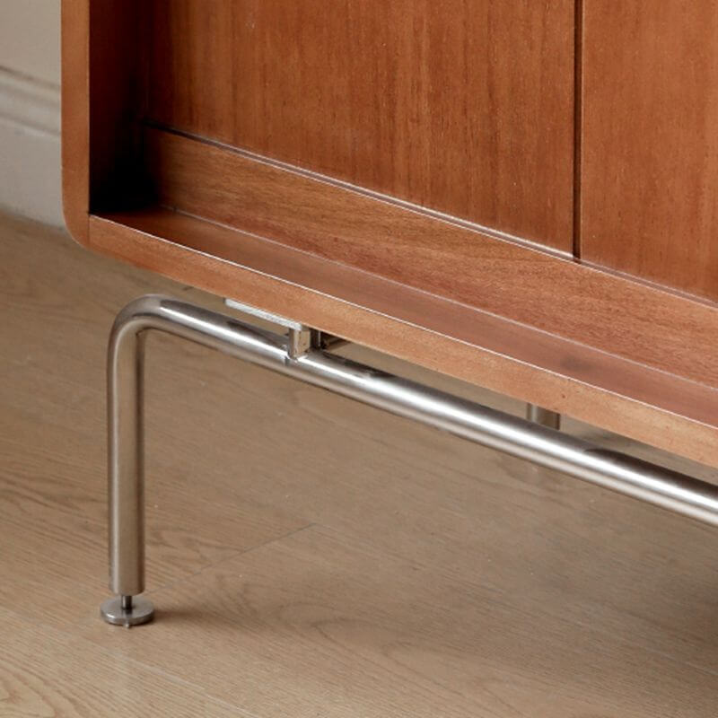 ModernBrownWoodenSideboardwithMetalbase-5.jpg Modern brown wooden sideboard