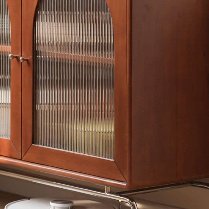 ModernBrownWoodenSideboardwithMetalbase-7.jpg Modern brown wooden sideboard