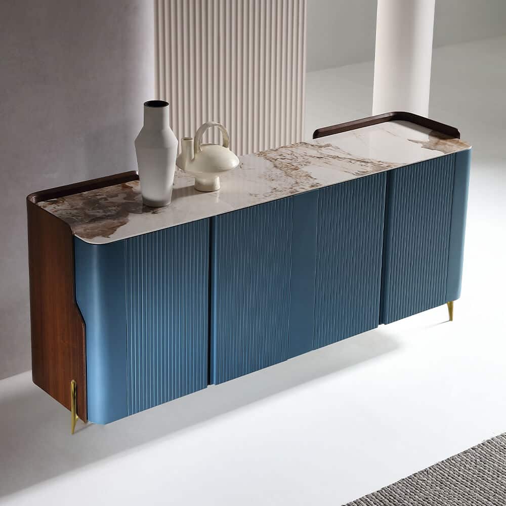 Modern Luxe navy blue sideboard