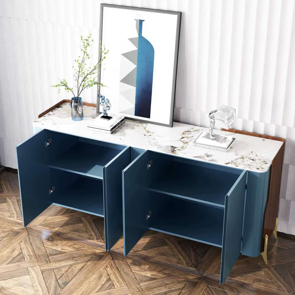 Modern Luxe navy blue sideboard