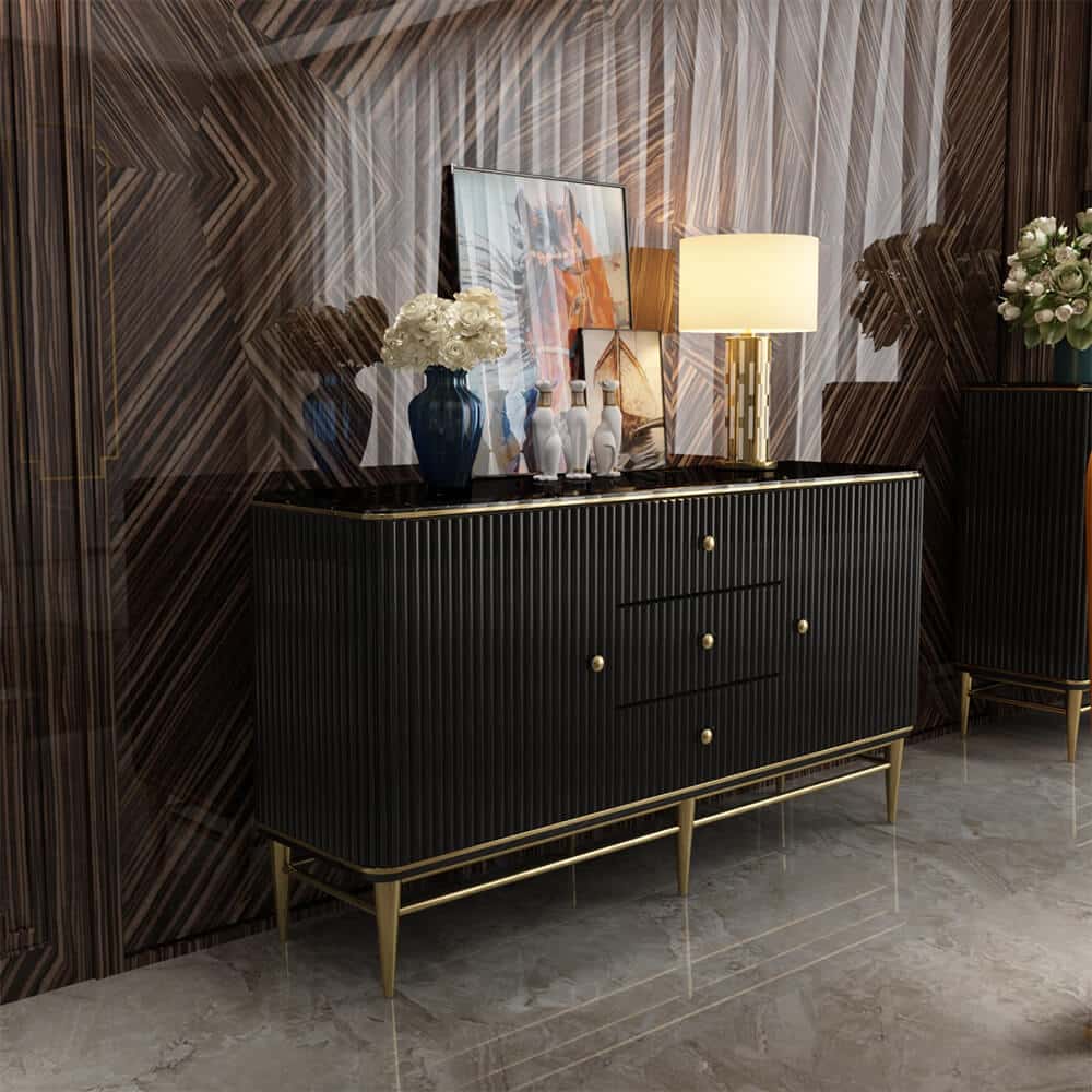 ModernRibbedWoodBuffetCabinetwithGold-platedLegs-5.jpg Modern ribbed