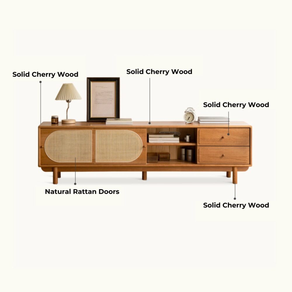 Nordic wood TV stand
