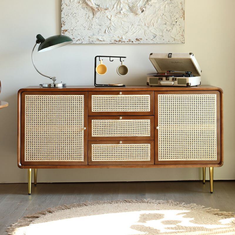 Nordic rattan sideboard