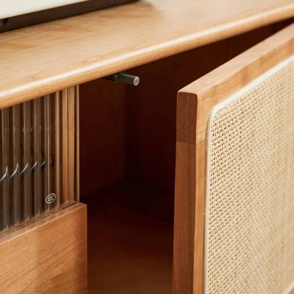 Cherry wood TV stand