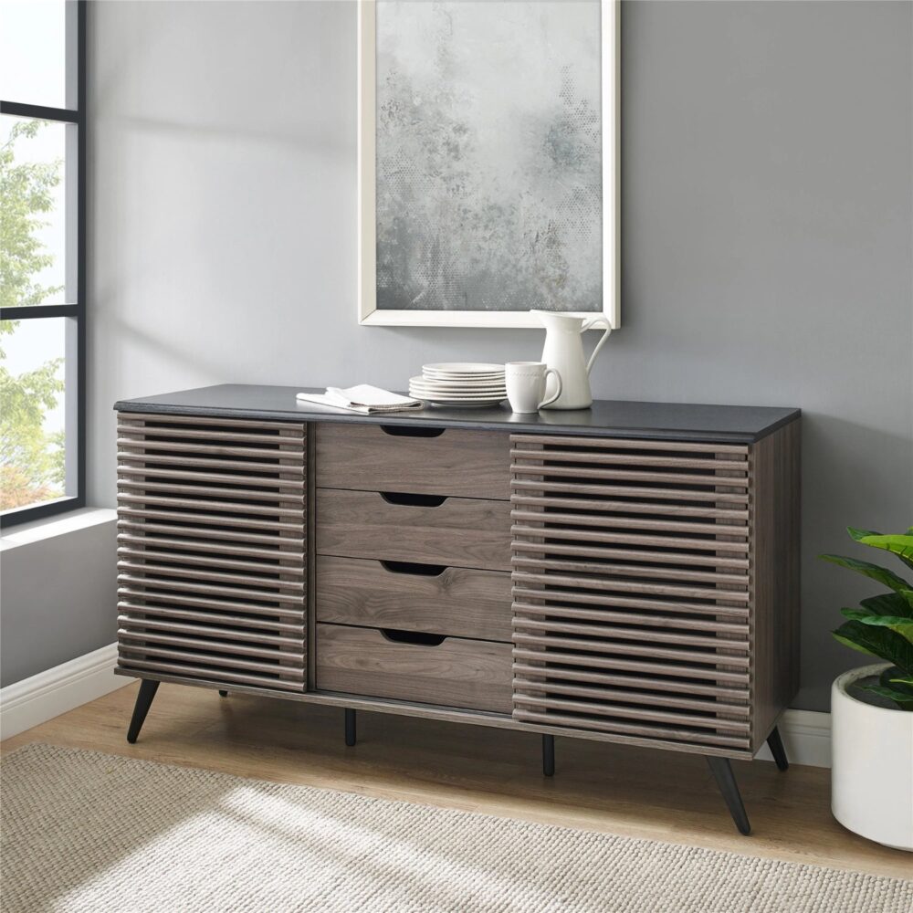 Slate grey contemporary sideboard