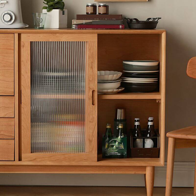 SolidWoodSideboardCabinetwithDrawerandGlassDoor-3.jpg Solid wood sideboard cabinet with
