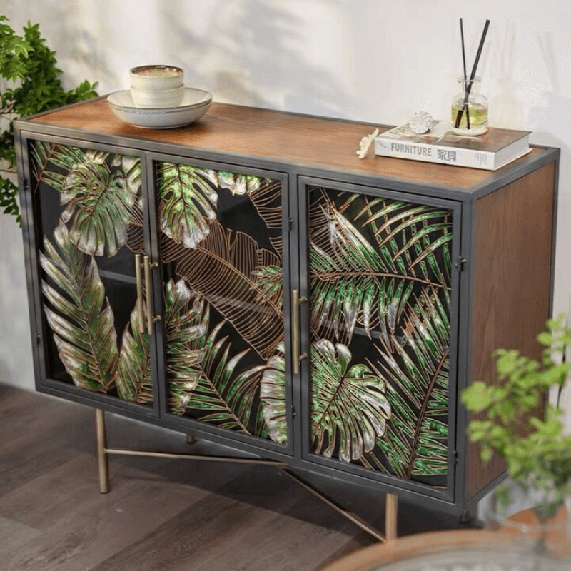 Tropical Palm Leaves Side