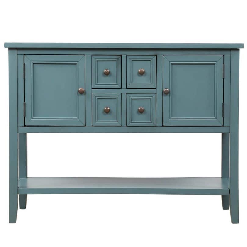 VintageSolidWoodEntrywayBuffetTablewithBottomShelf-DarkBlue_2.jpg Vintage dark