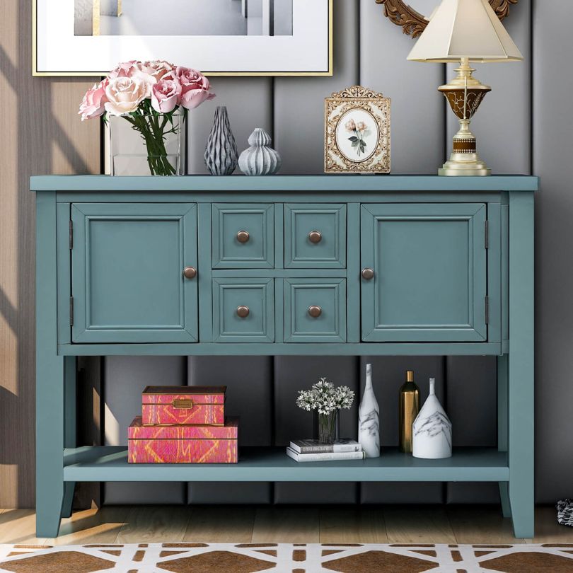 Vintage dark blue solid