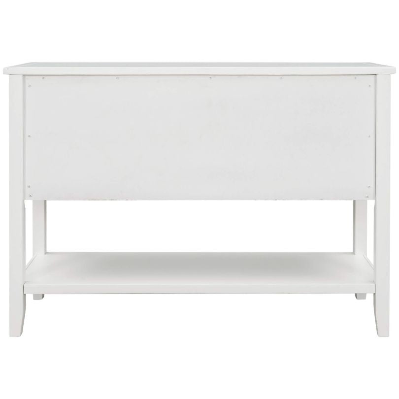 Vintage white solid wood