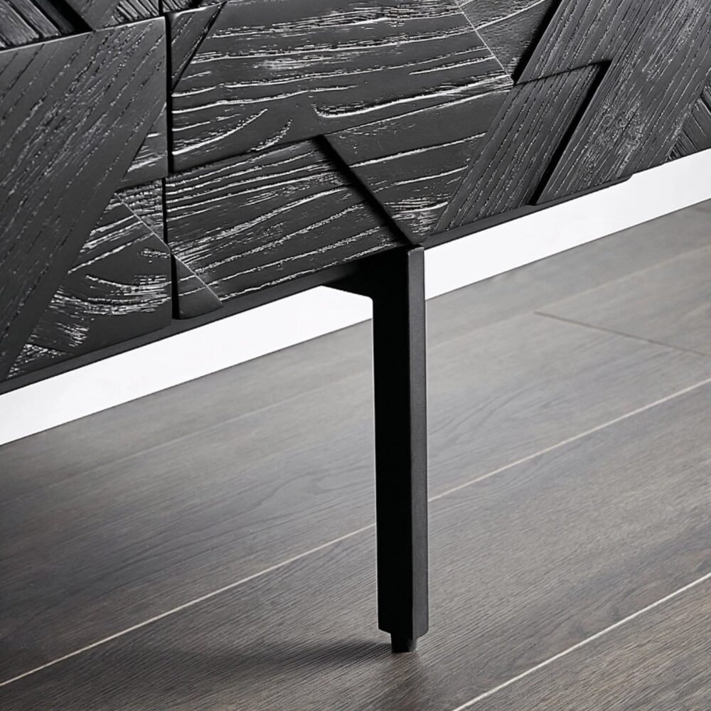 Black geometric sideboard leg