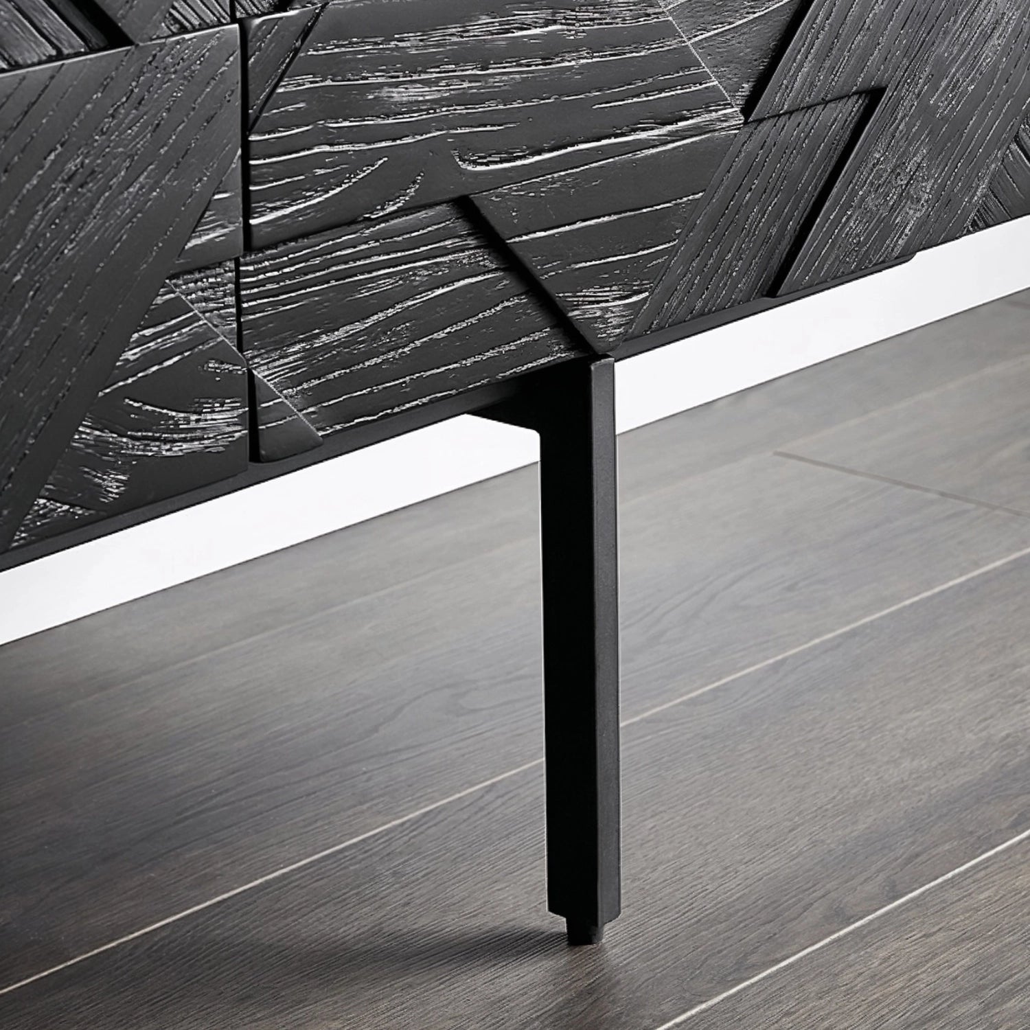 Black geometric sideboard leg
