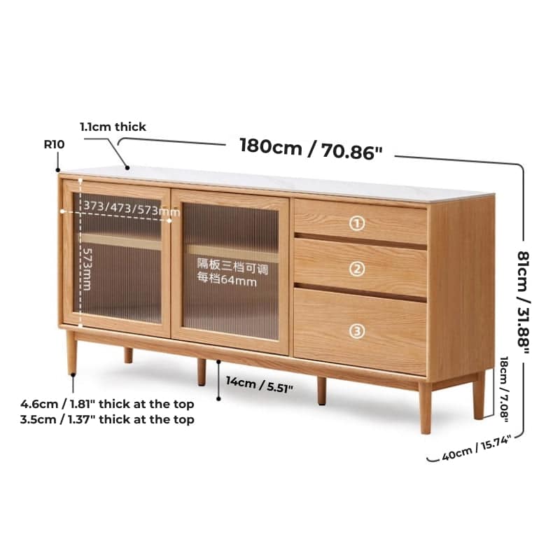 Japandi sideboard cabinet