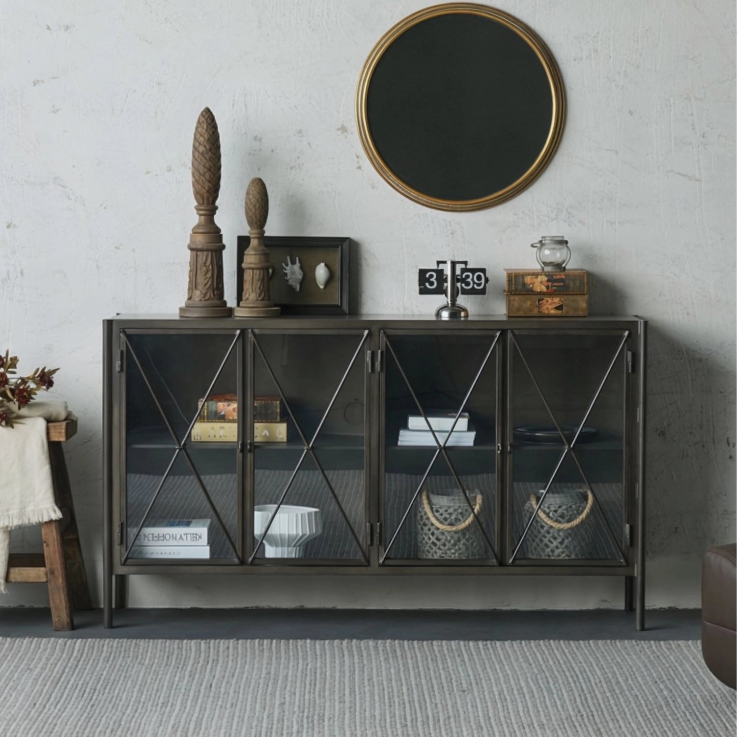 industrial_black_metal_sideboard_glass_doors_living_room.jpg Industrial black metal