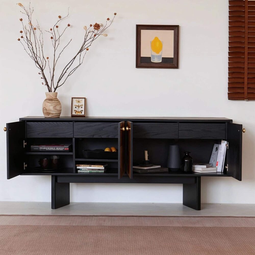Patchwork wood sideboard