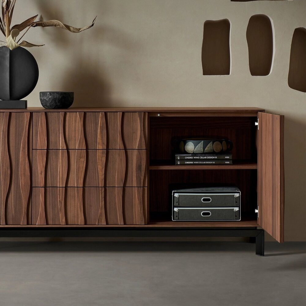 Modern walnut wood veneer