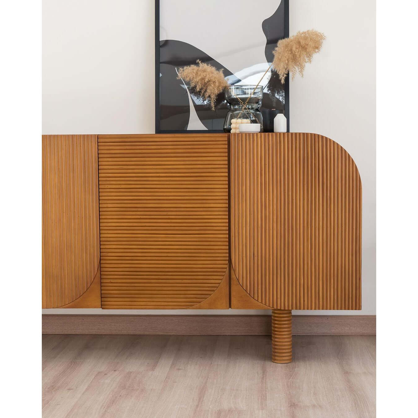 Ina cabinet with warm