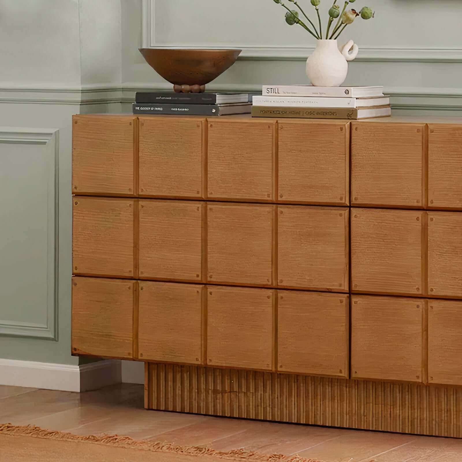 Elegant ash wood cabinet with