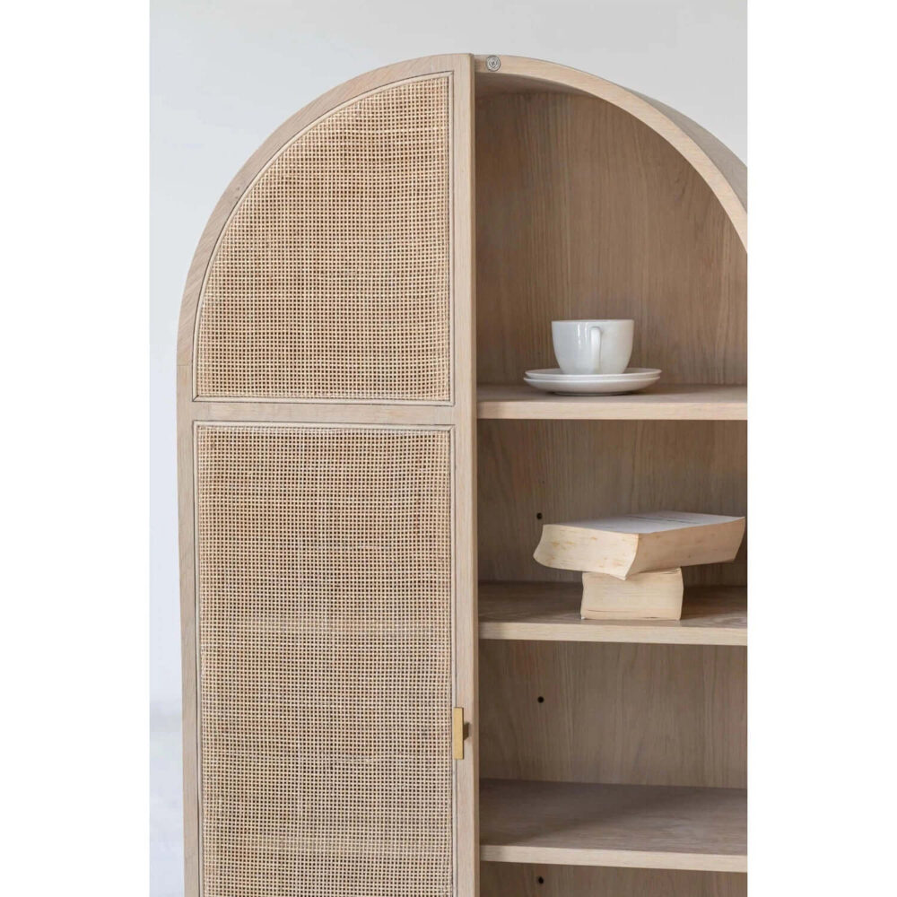 Wood and rattan Kara cabinet