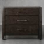 Modern oak wood nightstand
