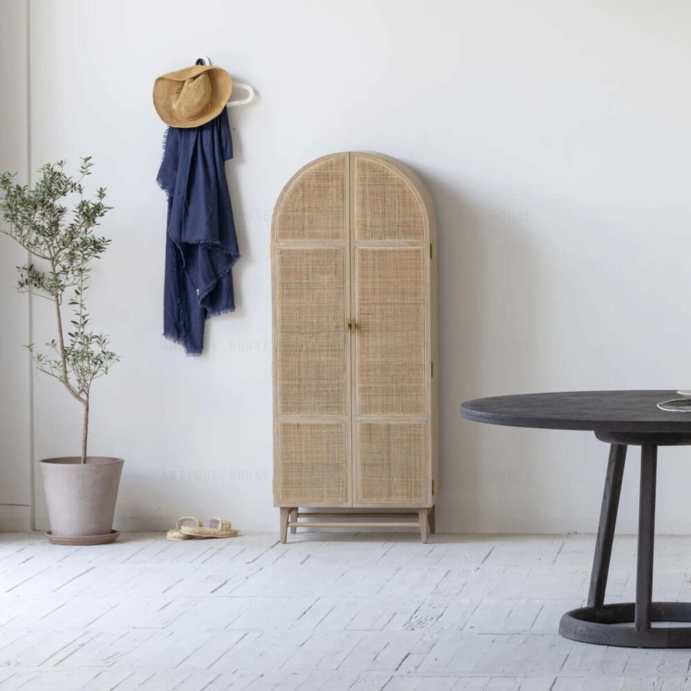 Wood and rattan