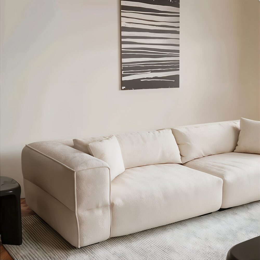 Creamy ivory bouclé