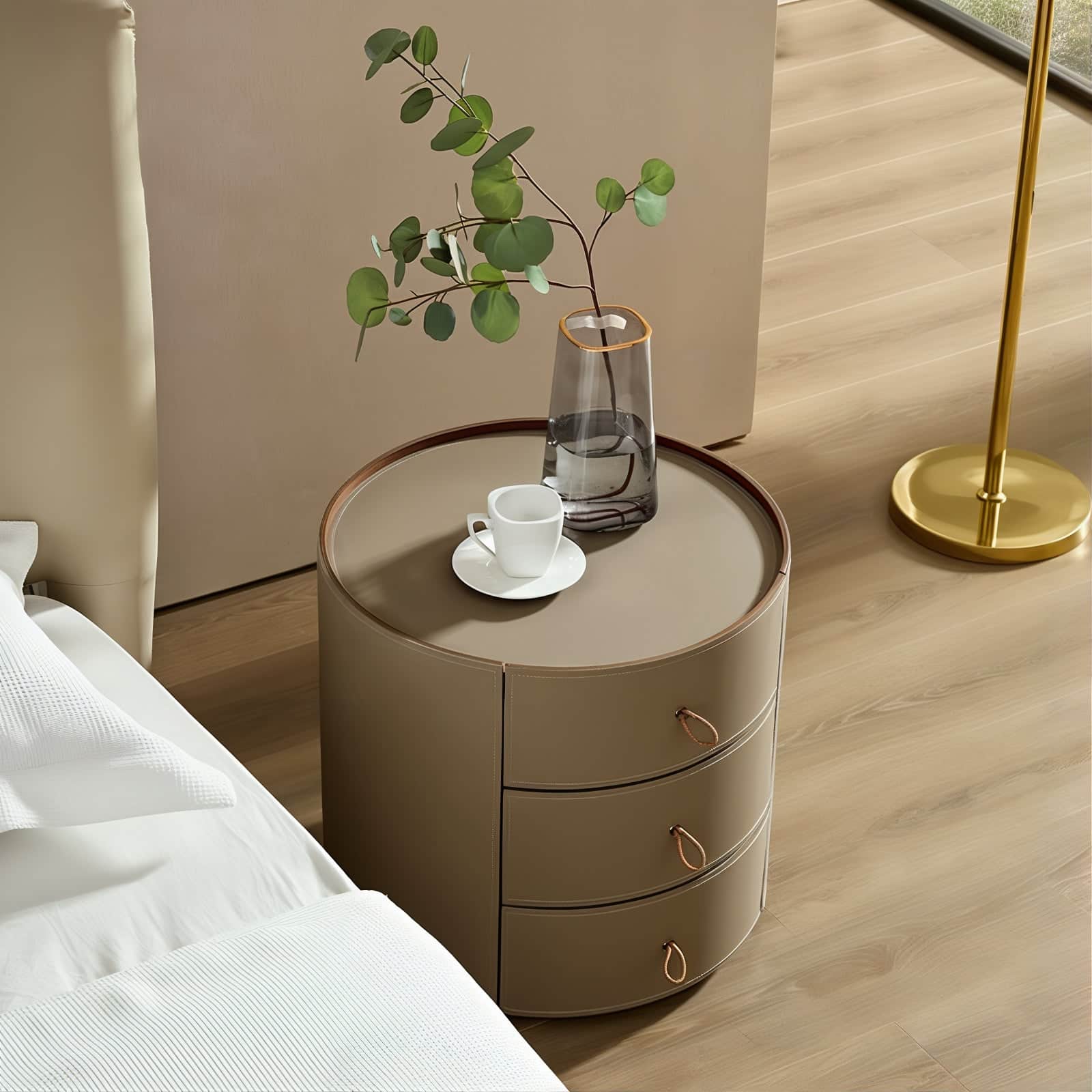 Marin Round Nightstand with