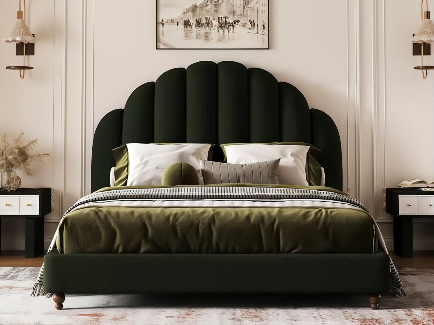 Forest green velvet