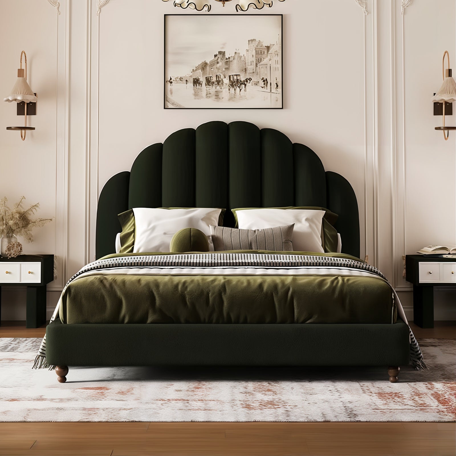 Forest green velvet