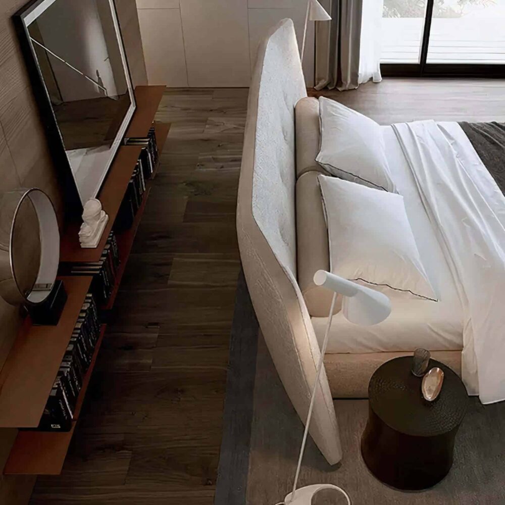Light grey linen Lula bed