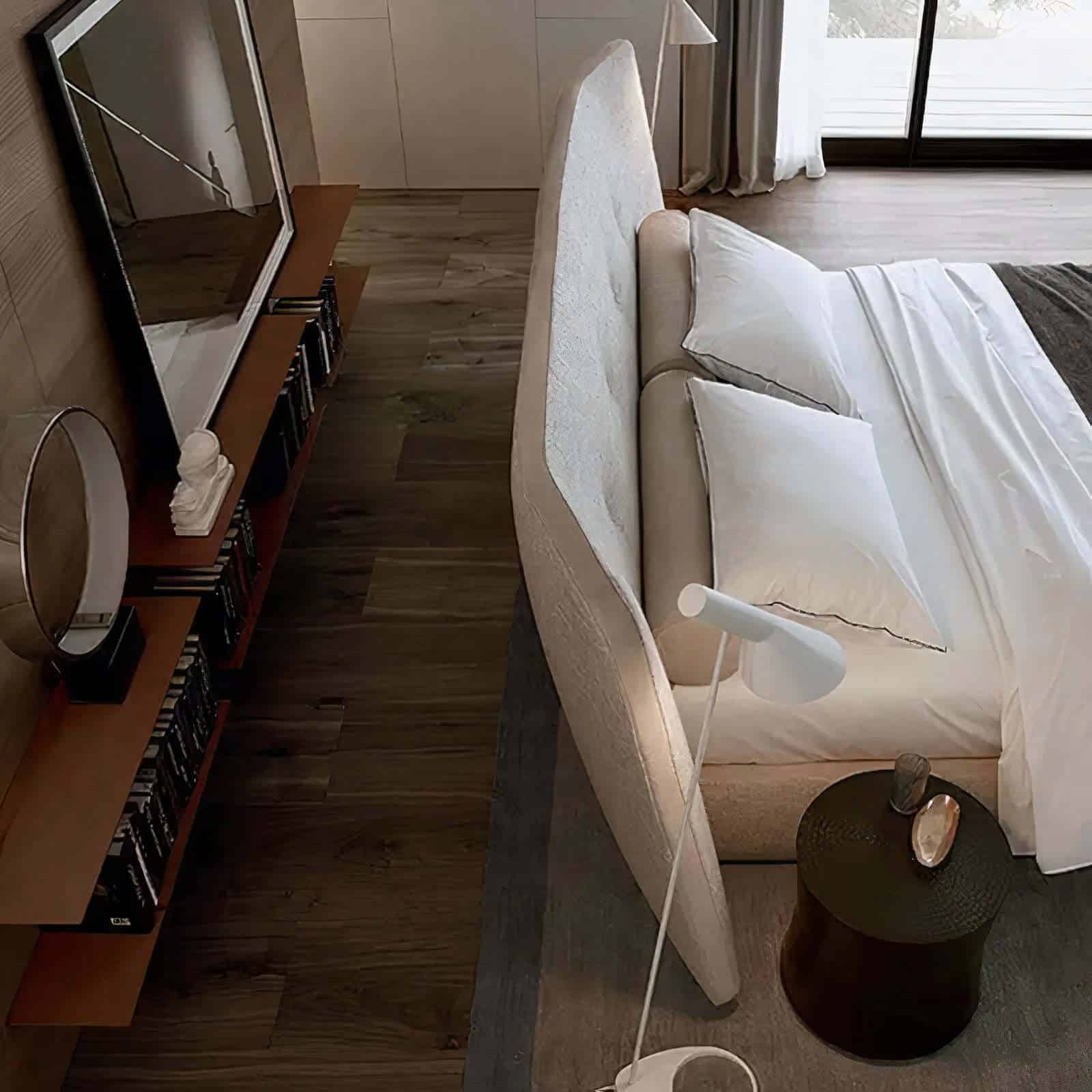 Light grey linen Lula bed